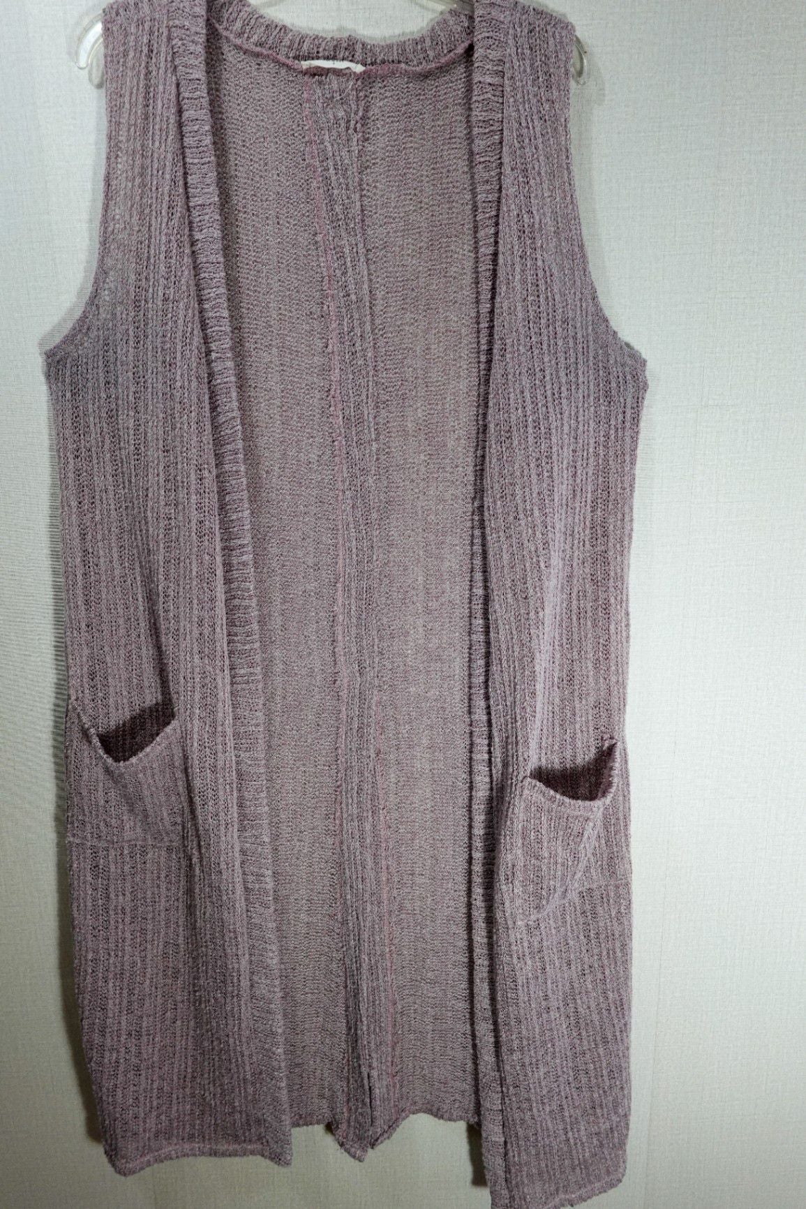 Jade By Jane, Cardigan Vest, L/XL, Polyester
