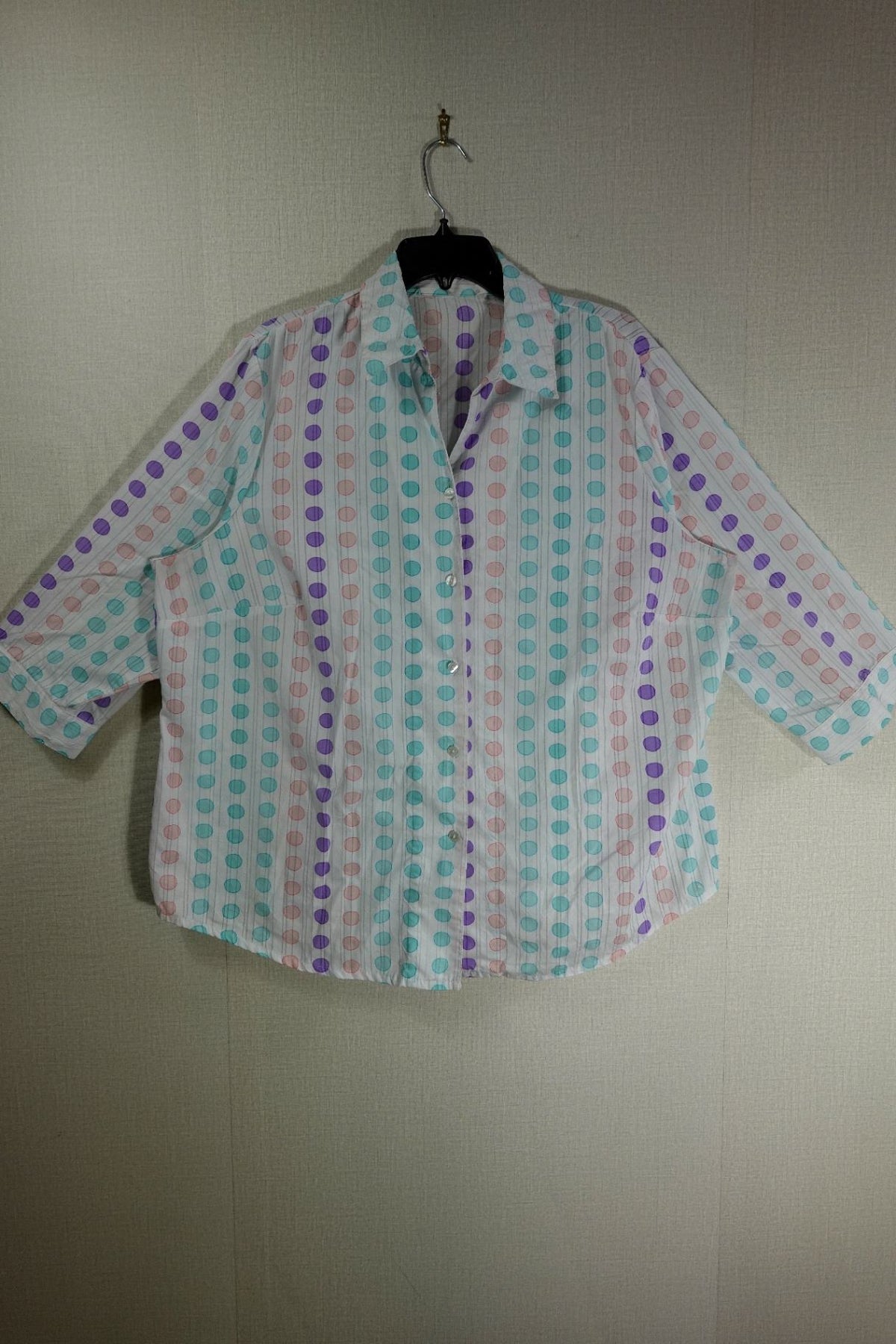 No Label, 3/4 Sleeve Top, 3X, Polyester