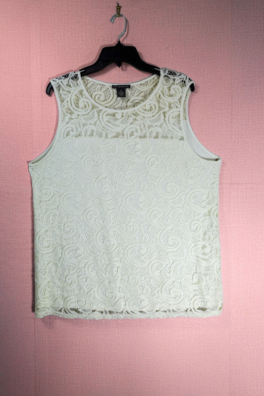 Adrianna Papell, Sleeveless Top, XL, nylon Blend