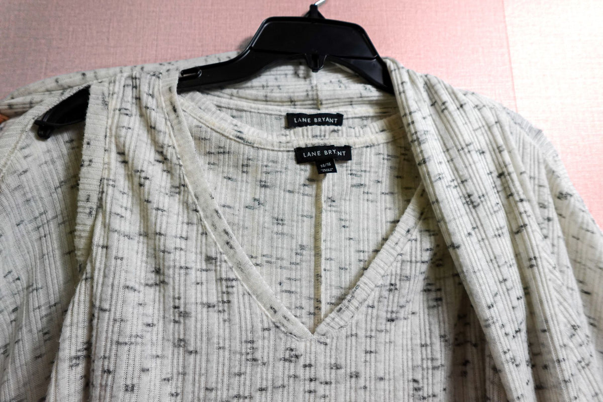 Lane Bryant, Cardigan and Top Set, 14/16, Polyester Spandex Blend