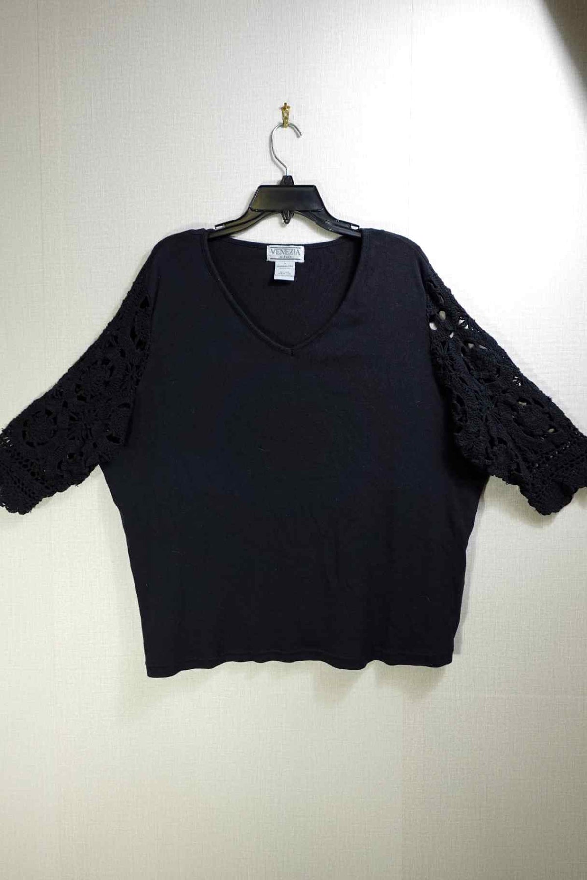 Venezia, 3/4 Sleeve Top, 1X,