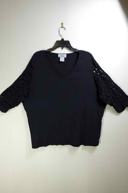 Venezia, 3/4 Sleeve Top, 1X,