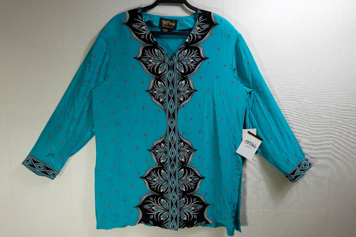 Bob Mackie, New Vintage Long Sleeves Top Set, L, Silk