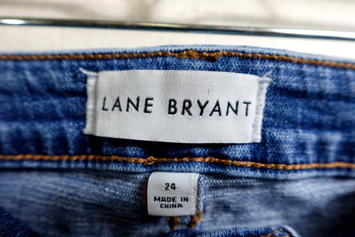 Lane Bryant, Jeans staight, 24, Cotton, spandex