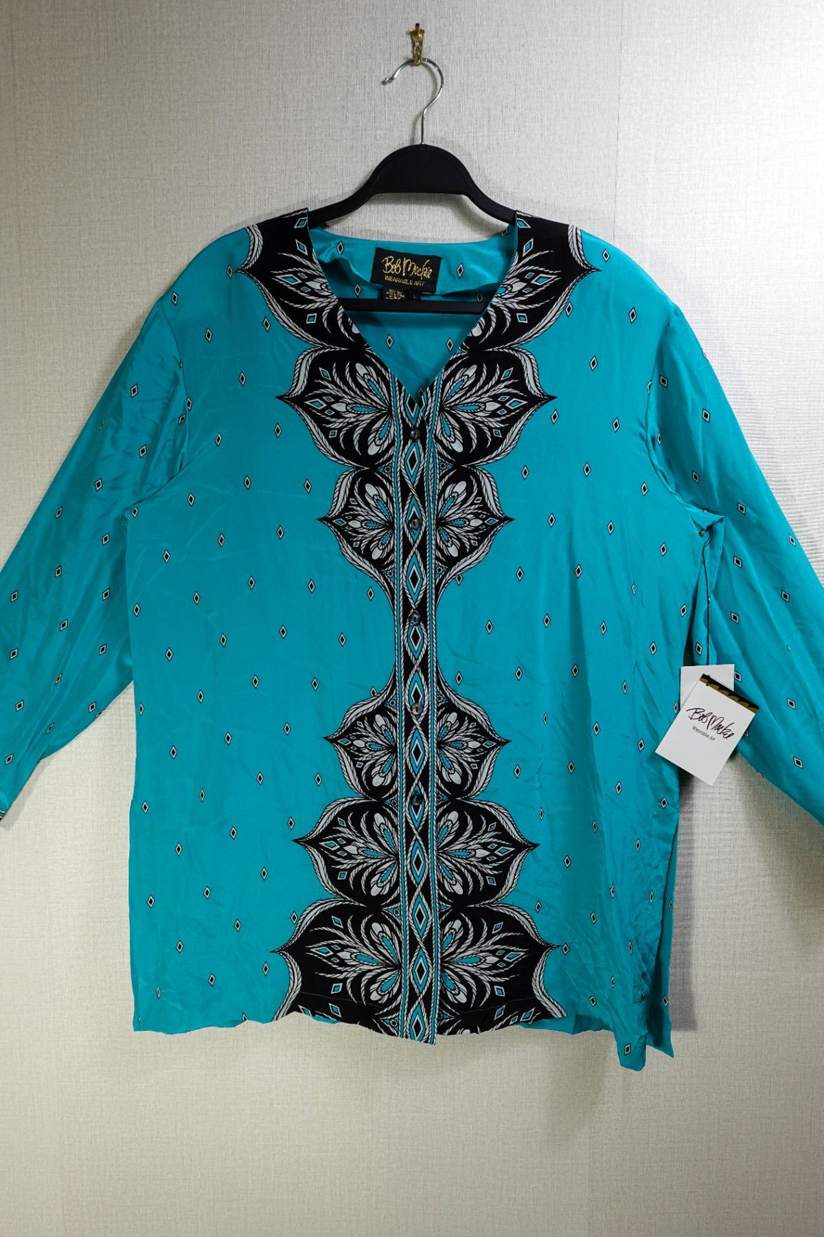 Bob Mackie, New Vintage Long Sleeves Top Set, L, Silk