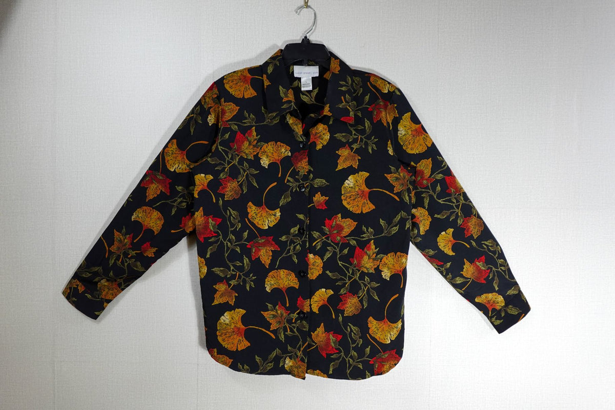 Susan Graver Style, Vintage long sleeve blouse, L, Polyester