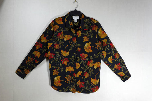 Susan Graver Style, Vintage long sleeve blouse, L, Polyester
