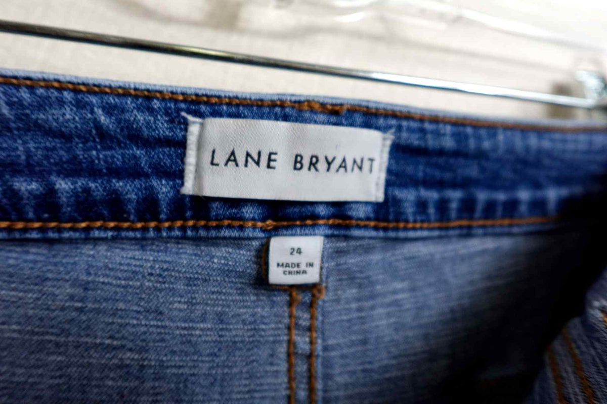 Lane Bryant, Jeans staight, 24, Cotton, spandex