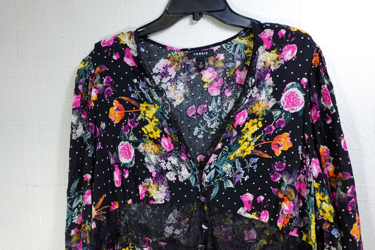 Torrid, Duster Layering Piece, 2X, Rayon, nylon