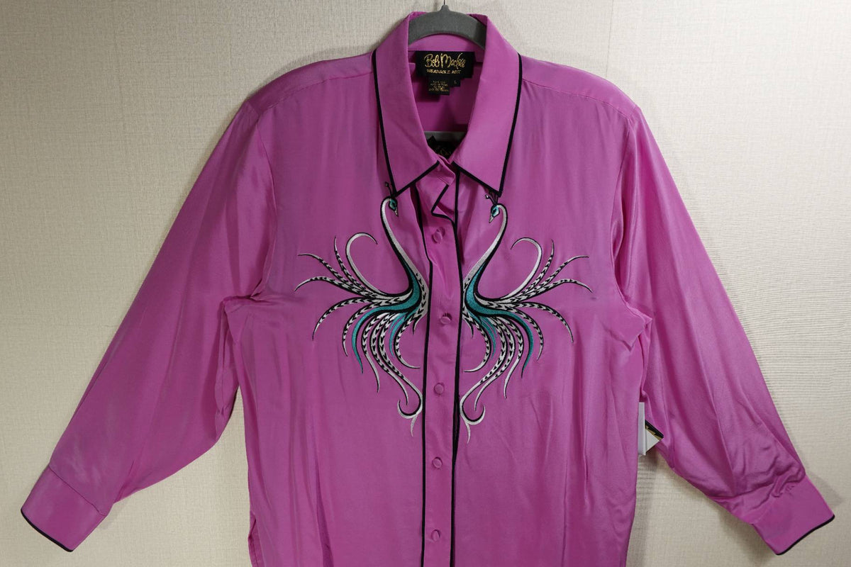 Bob Mackie, New Vintage Long Sleeves Top Set, L, Silk