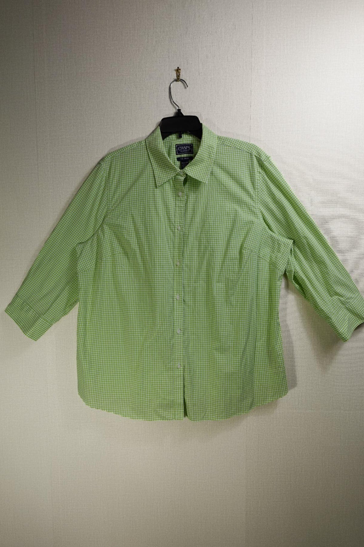 Chaps Classics, Long Sleeves Top, 2X, Cotton