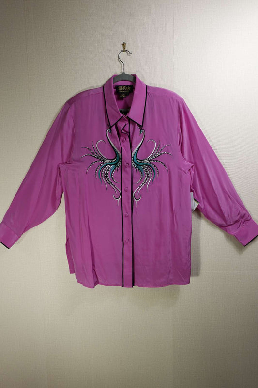 Bob Mackie, New Vintage Long Sleeves Top Set, L, Silk