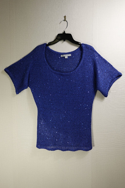 Boston Proper, Short Sleeved Top, L, Polyester