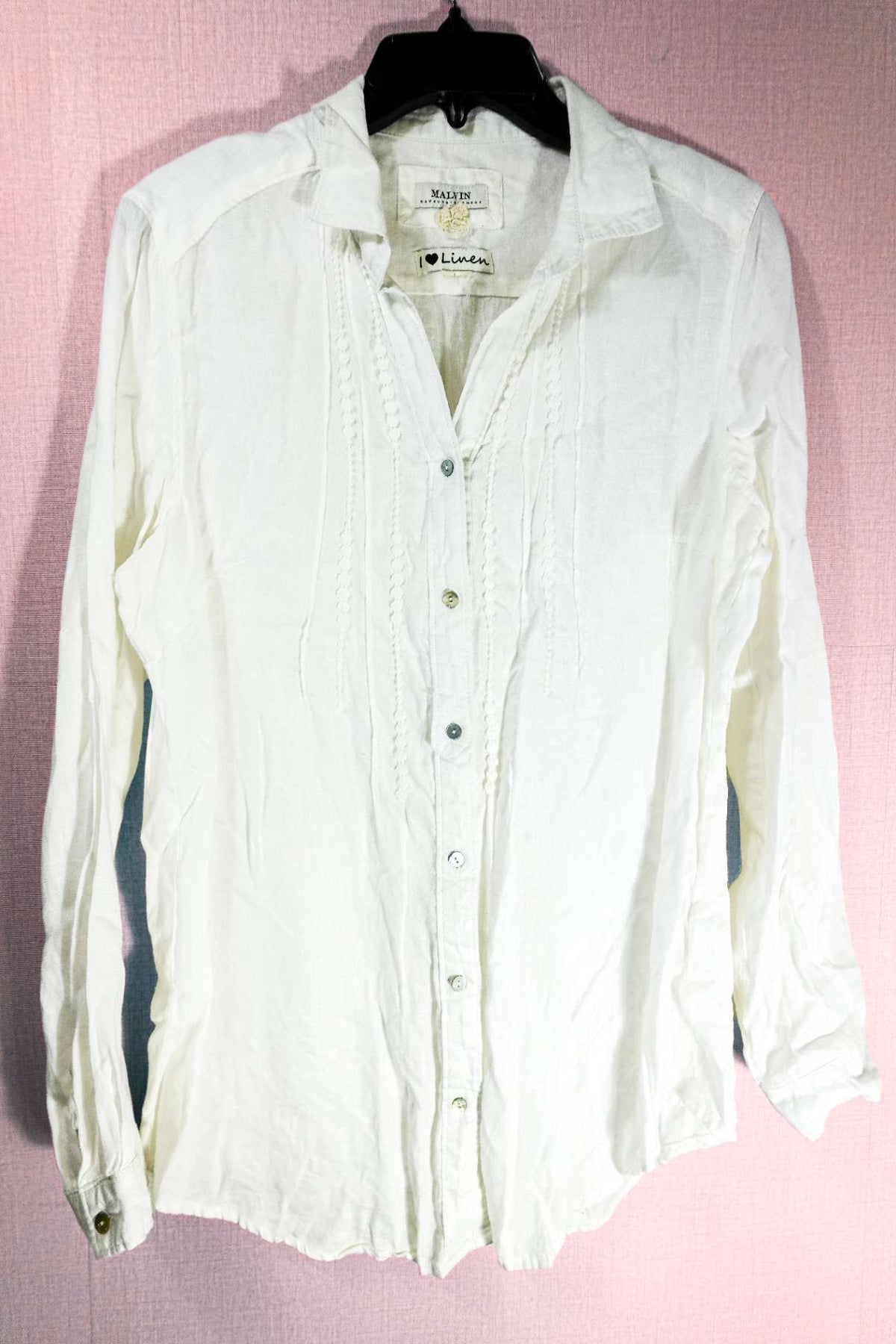 Malvin, Long Sleeves Top, L, Linen