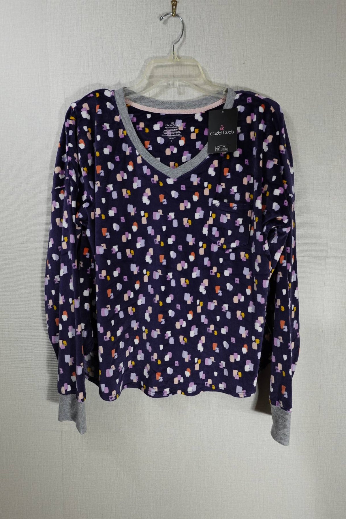 Cuddl Duds, New pajama set, L, Polyester, spandex