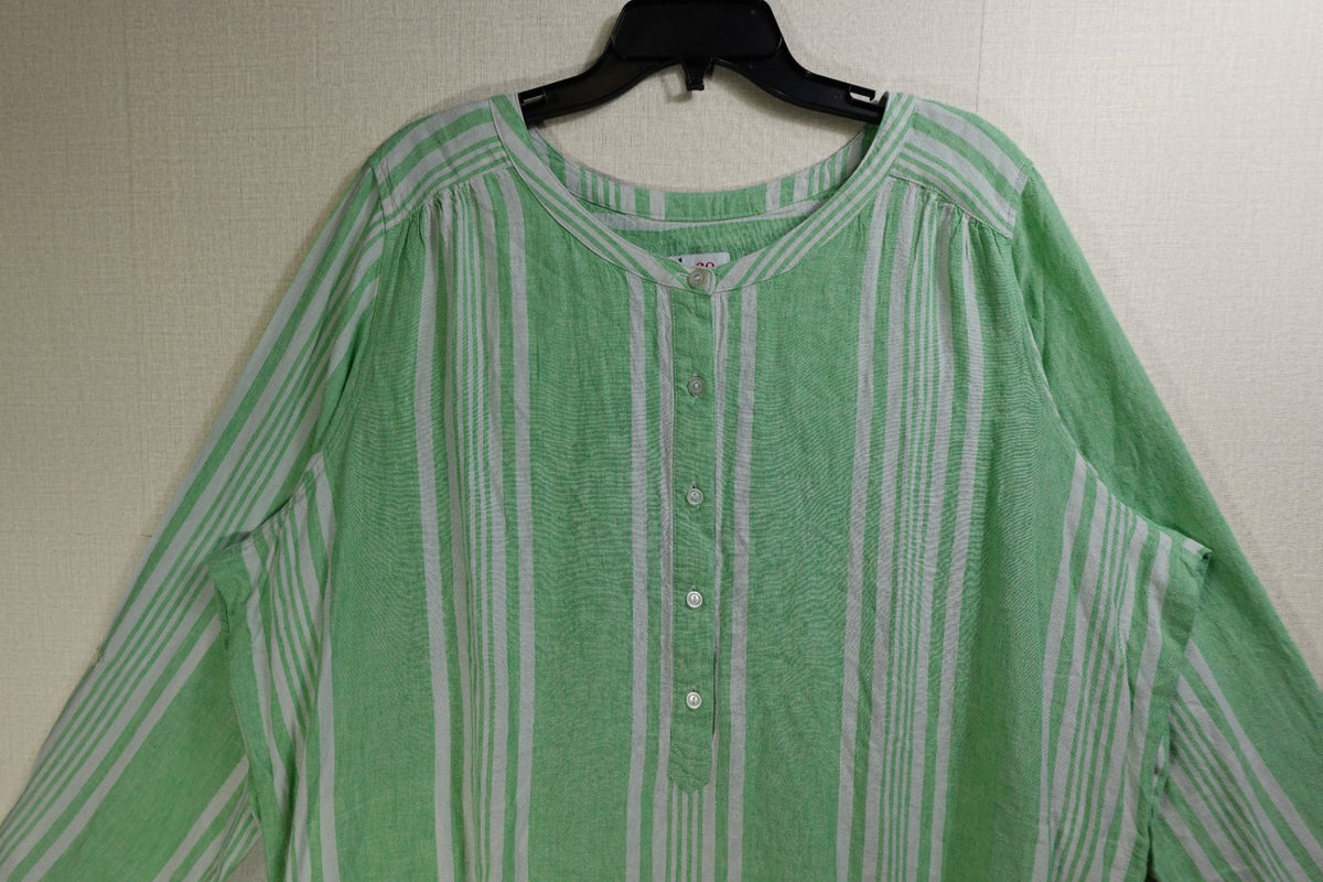 D&CO, 3/4 Sleeve Top, 2X, Linen, viscose