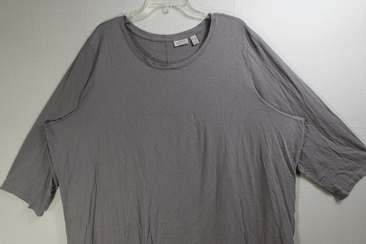 LOGO by Lori Goldstein, 3/4 Sleeve Top, 4X, Cotton, modal