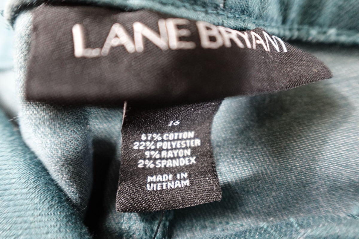 Lane Bryant, Pants Straight Relaxed, 16, Cotton, polyester, rayon, spandex