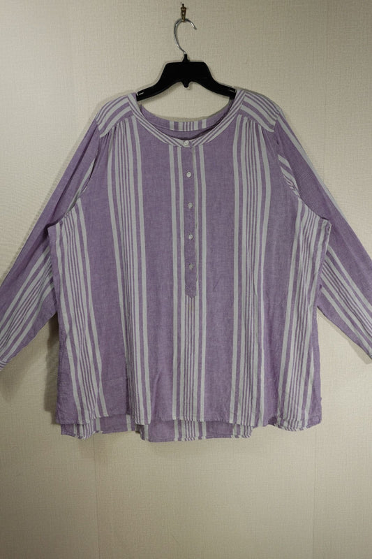 D&CO, 3/4 Sleeve Top, 2X, Linen, viscose
