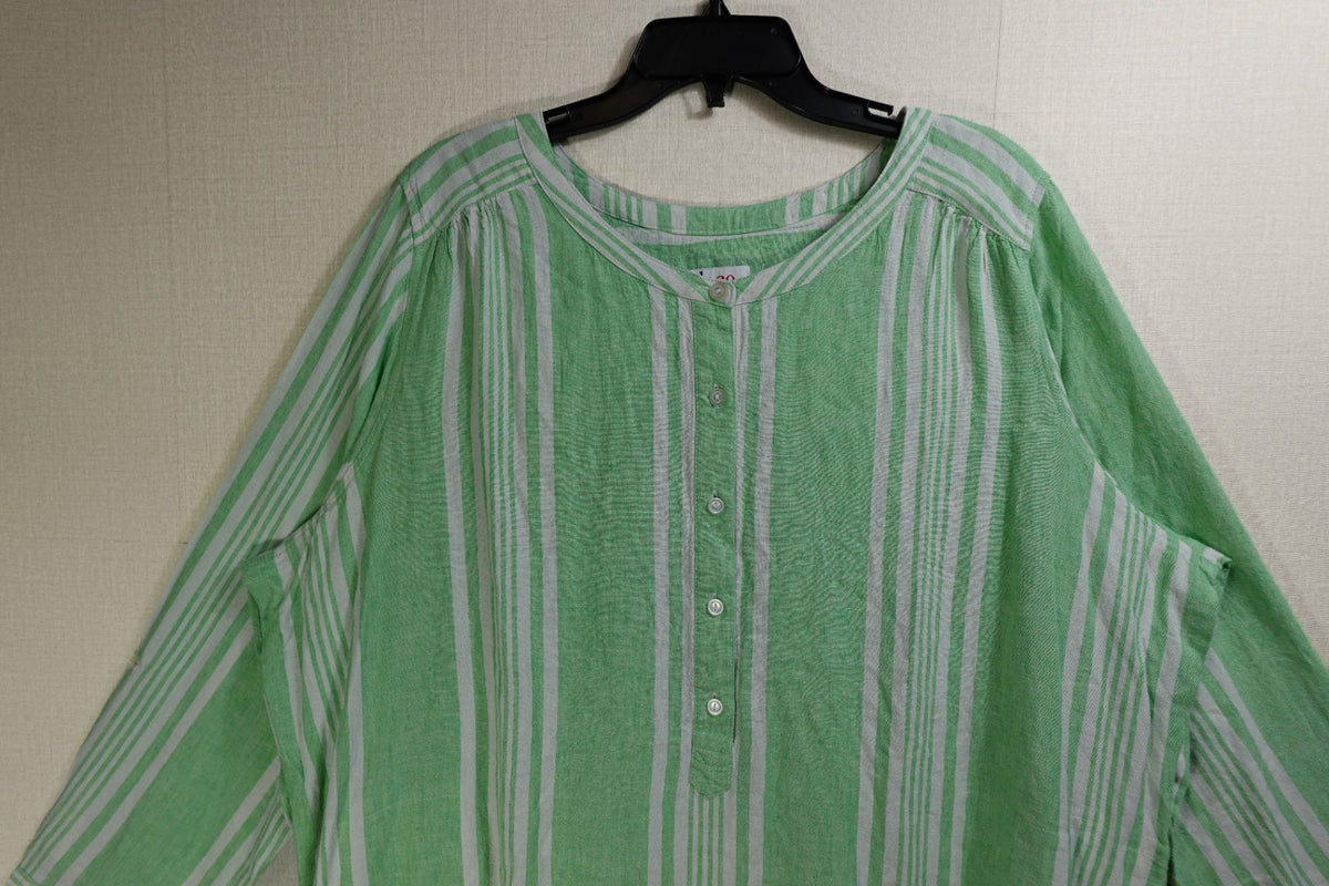 D&CO, 3/4 Sleeve Top, 2X, Linen, viscose