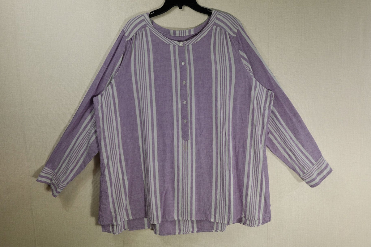D&CO, 3/4 Sleeve Top, 2X, Linen, viscose