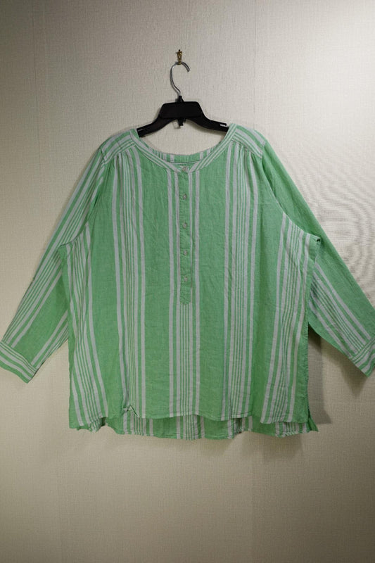 D&CO, 3/4 Sleeve Top, 2X, Linen, viscose