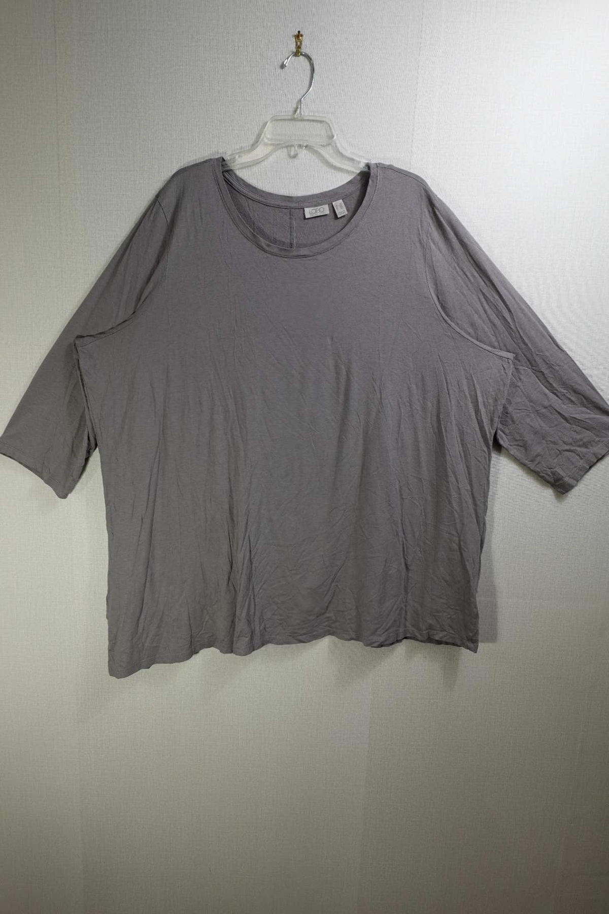 LOGO by Lori Goldstein, 3/4 Sleeve Top, 4X, Cotton, modal