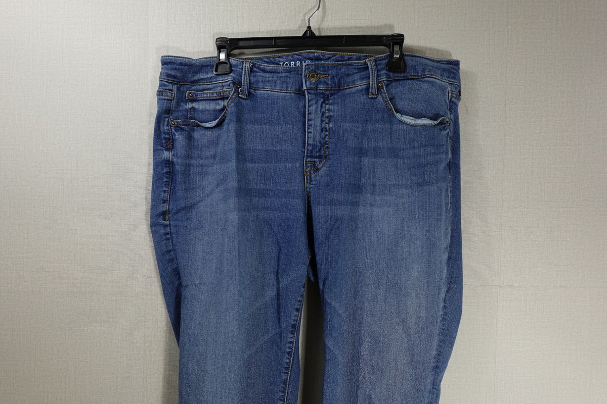 Torrid, Jeans Boyfriend Ankle, 16R, cotton, rayon, polyester, spandex