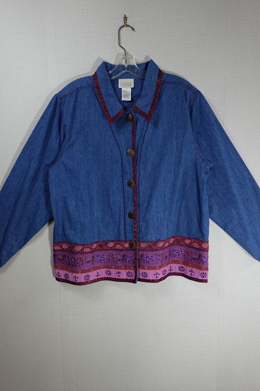Cedar Canyon Clothing Company, Vintage Light Jacket, L, Cotton with Linen blend accent