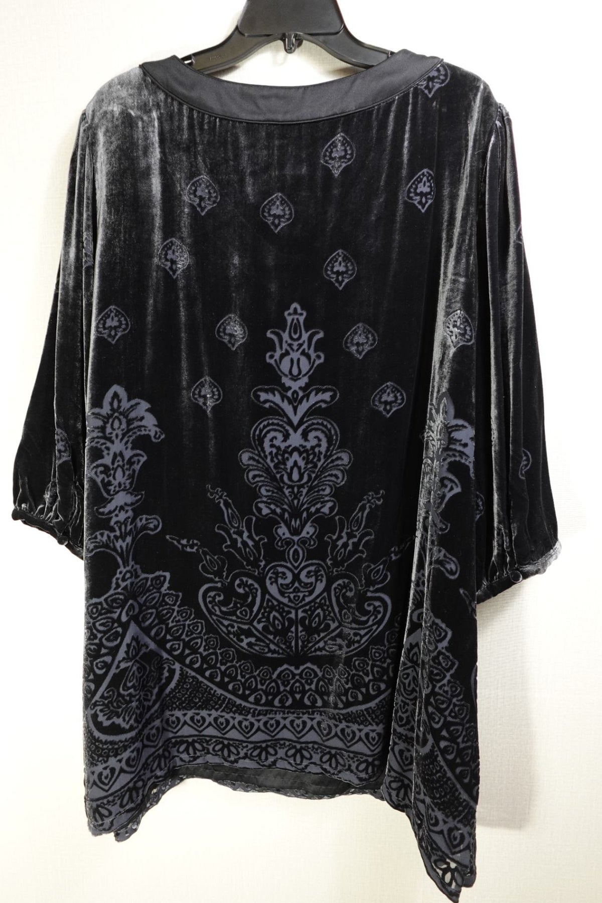 Soft Surroundings, New 3/4 Sleeve Top, 3X, Rayon, silk (velvet)