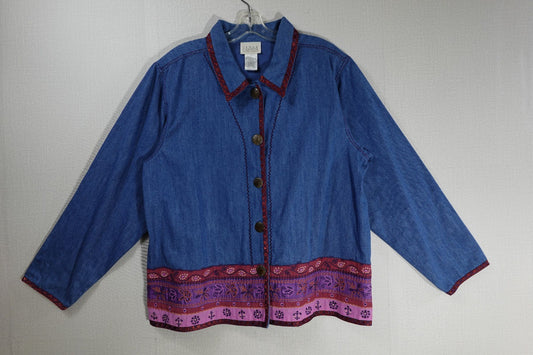 Cedar Canyon Clothing Company, Vintage Light Jacket, L, Cotton with Linen blend accent