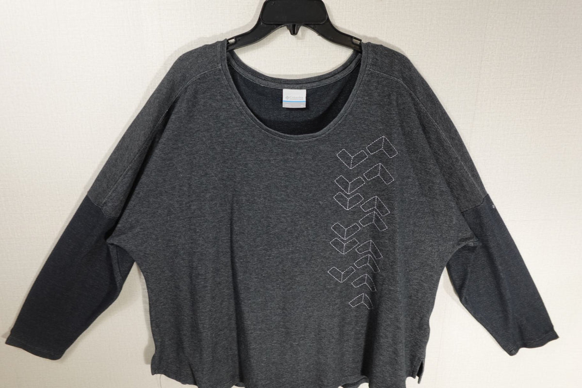 Columbia, Long Sleeves Top, 3X, Cotton, polyester