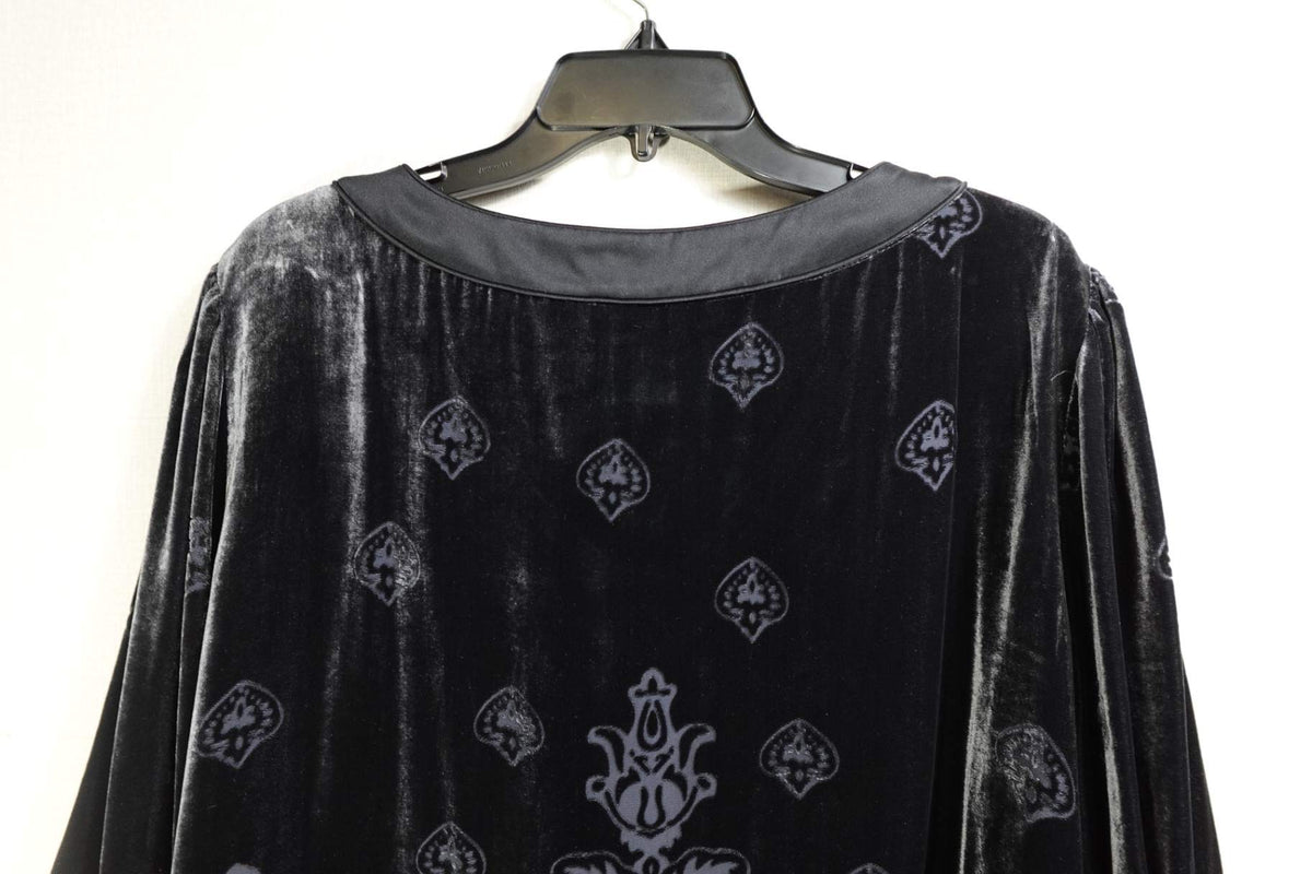Soft Surroundings, New 3/4 Sleeve Top, 3X, Rayon, silk (velvet)