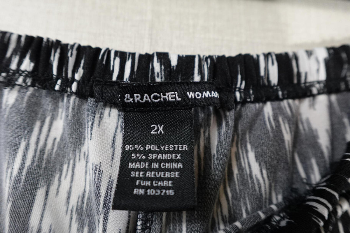 Zac & Rachel, Wide Leg Palazzio Pants , 2X, polyester, spandex