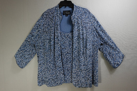 Alex Evenings, Formal Jacket And Top, 2X, acetate, elastine Polyester lining