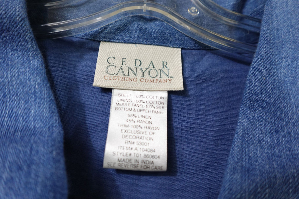 Cedar Canyon Clothing Company, Vintage Light Jacket, L, Cotton with Linen blend accent