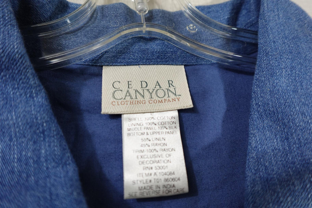 Cedar Canyon Clothing Company, Vintage Light Jacket, L, Cotton with Linen blend accent