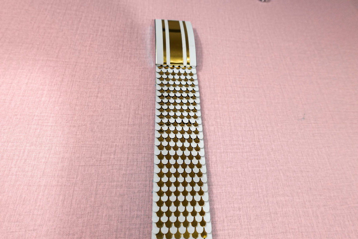 (No Label), Belt, 18/20, Metal and fabric