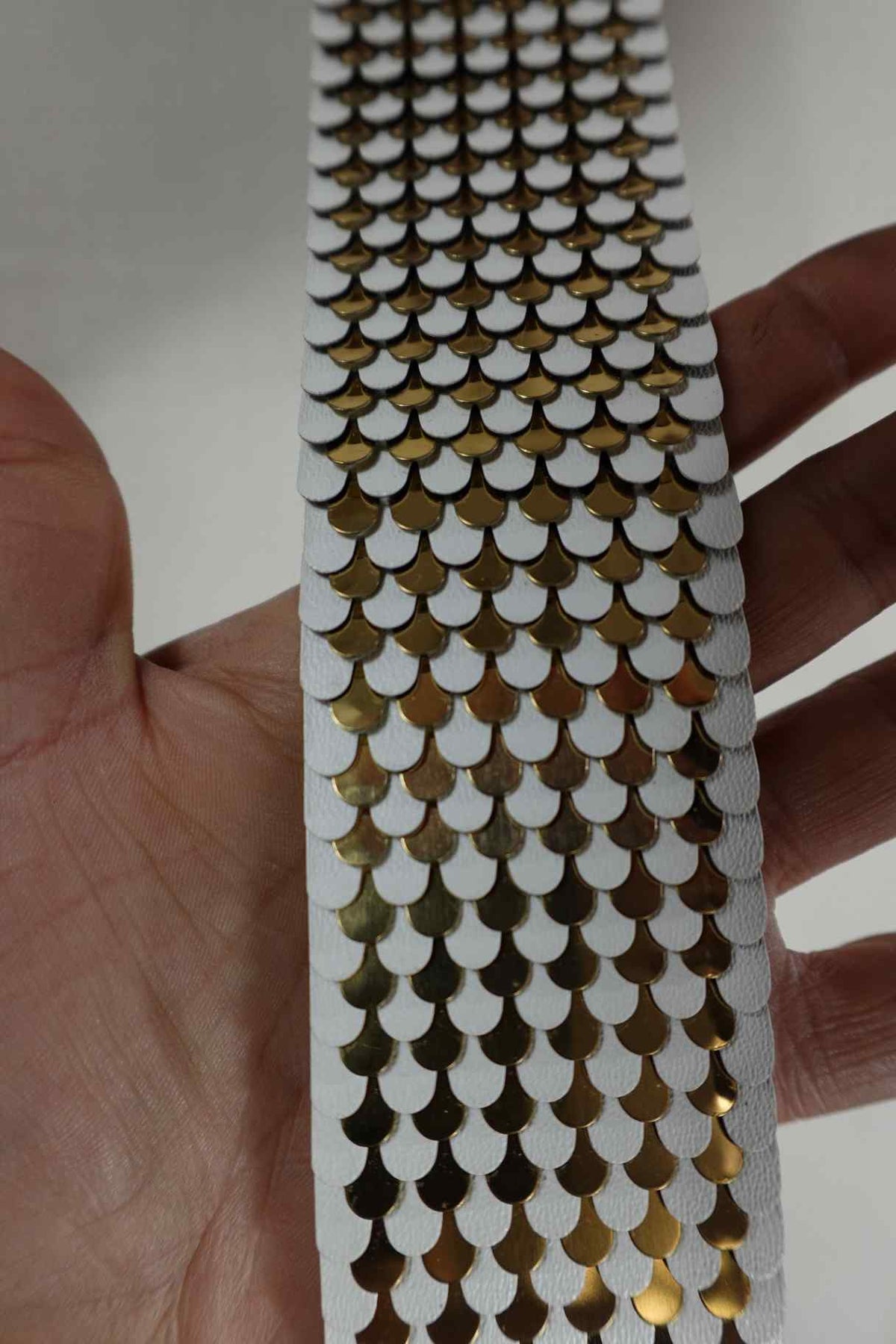 (No Label), Belt, 18/20, Metal and fabric