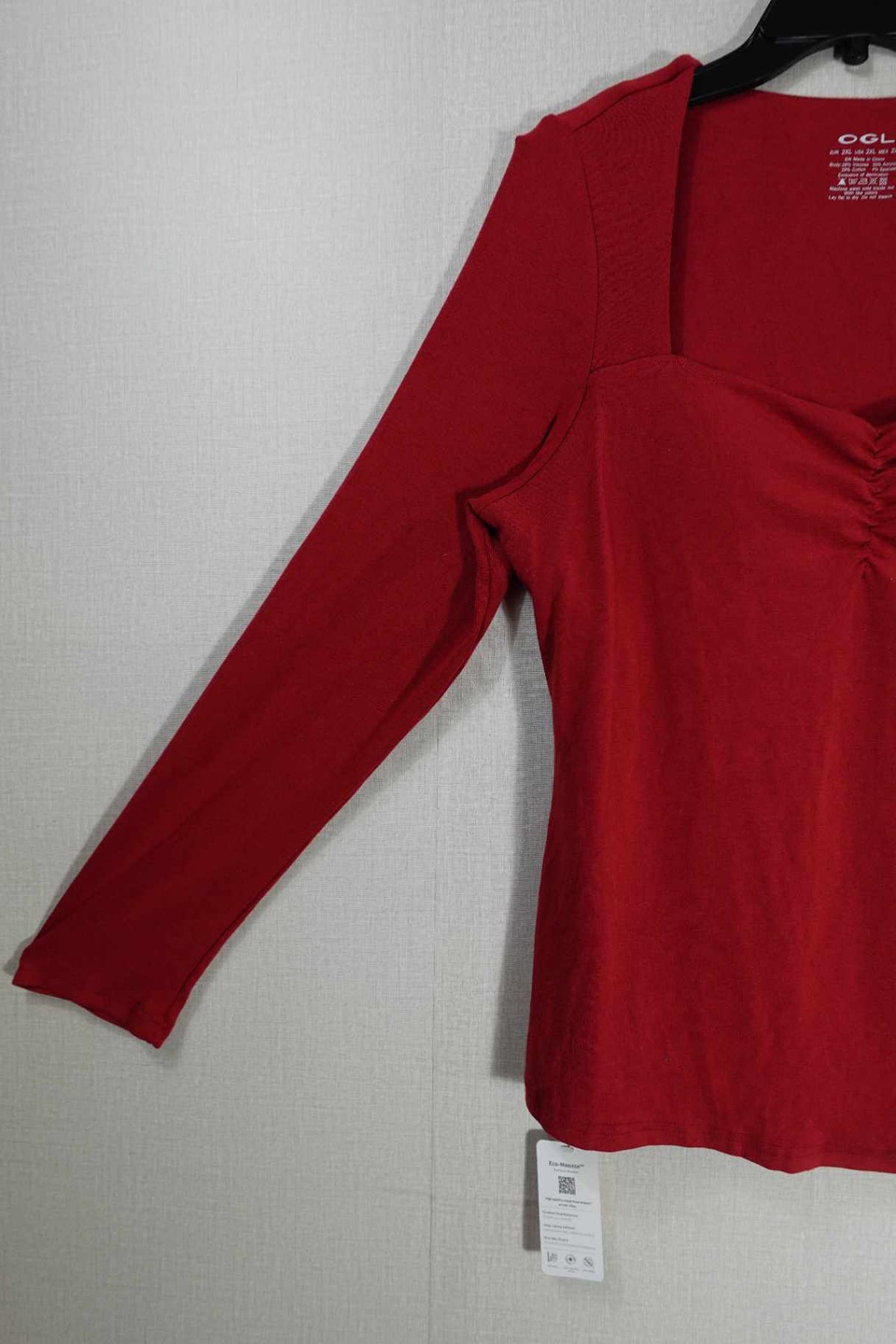 OGL, New Long Sleeves Top, 2XL (runs small), Viscose, cotton, acrylic, spandex