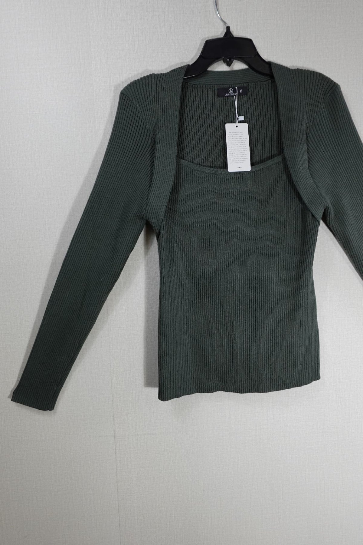 Lillusory, New Long Sleeve Top, XL, Viscos, polymide, polyester