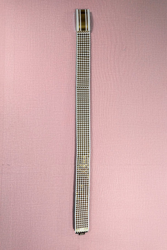 (No Label), Belt, 18/20, Metal and fabric