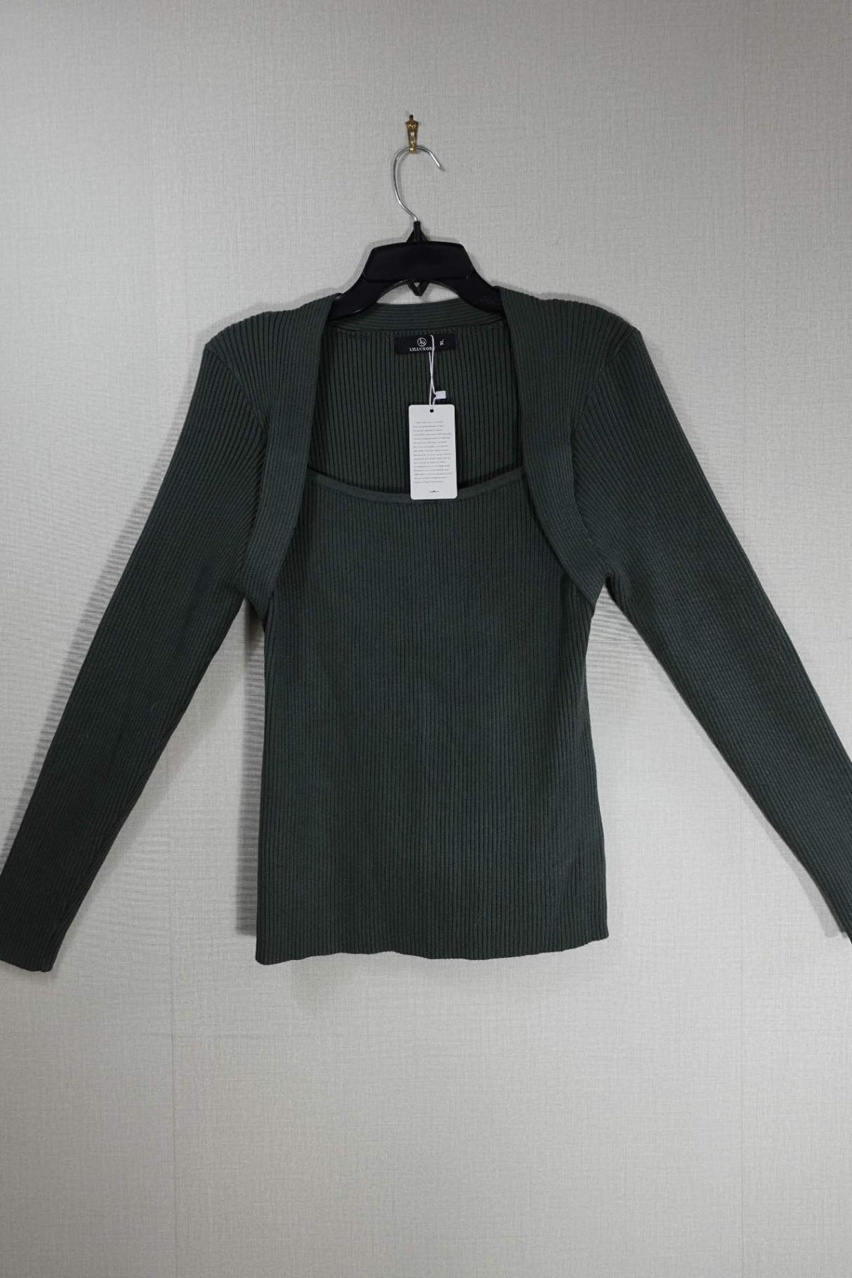 Lillusory, New Long Sleeve Top, XL, Viscos, polymide, polyester