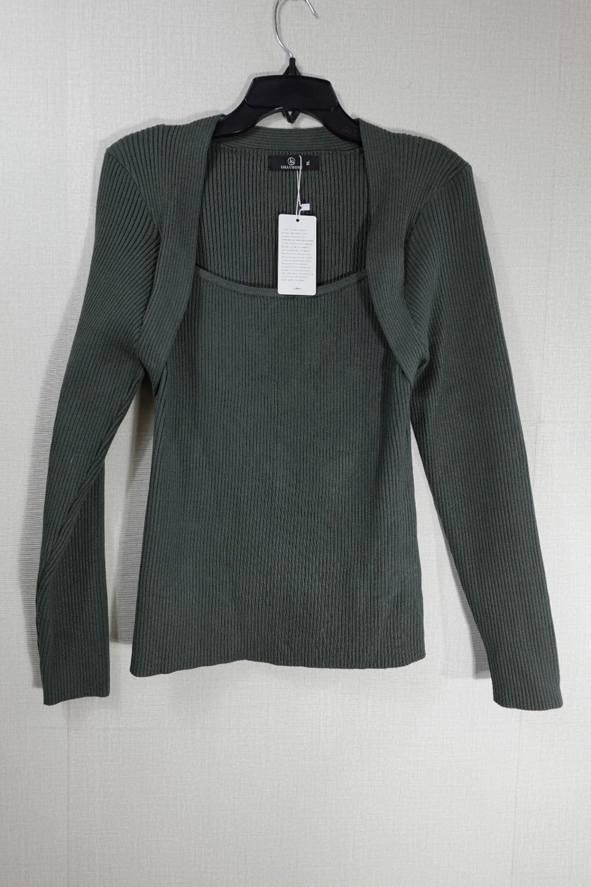 Lillusory, New Long Sleeve Top, XL, Viscos, polymide, polyester