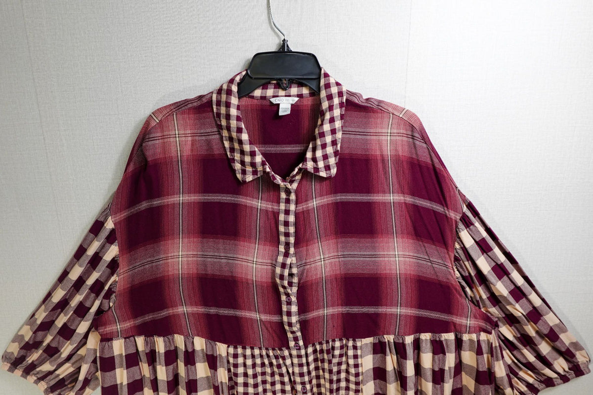 Cato, Long Sleeves Top, 22/24W, Rayon