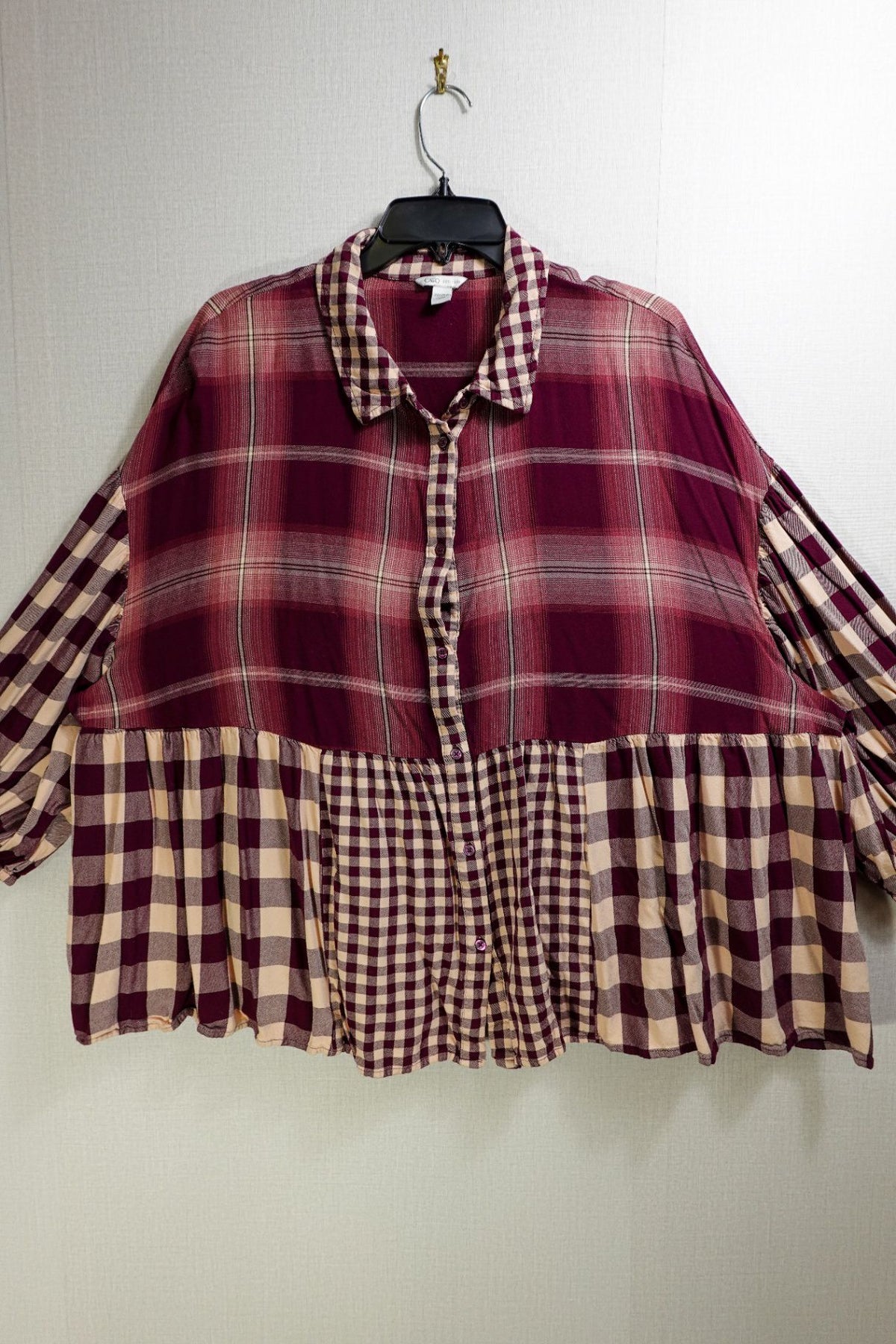 Cato, Long Sleeves Top, 22/24W, Rayon