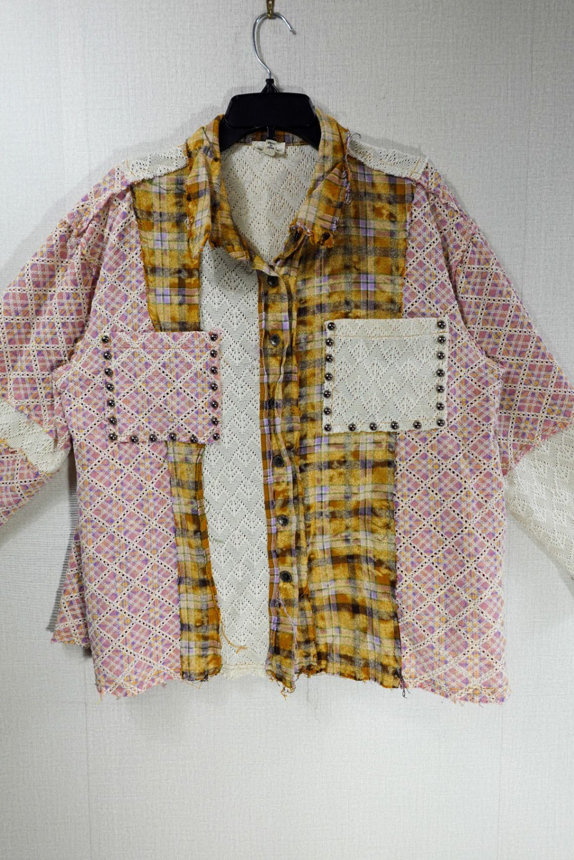 POL, 3/4 Sleeve Top, L, Polyester