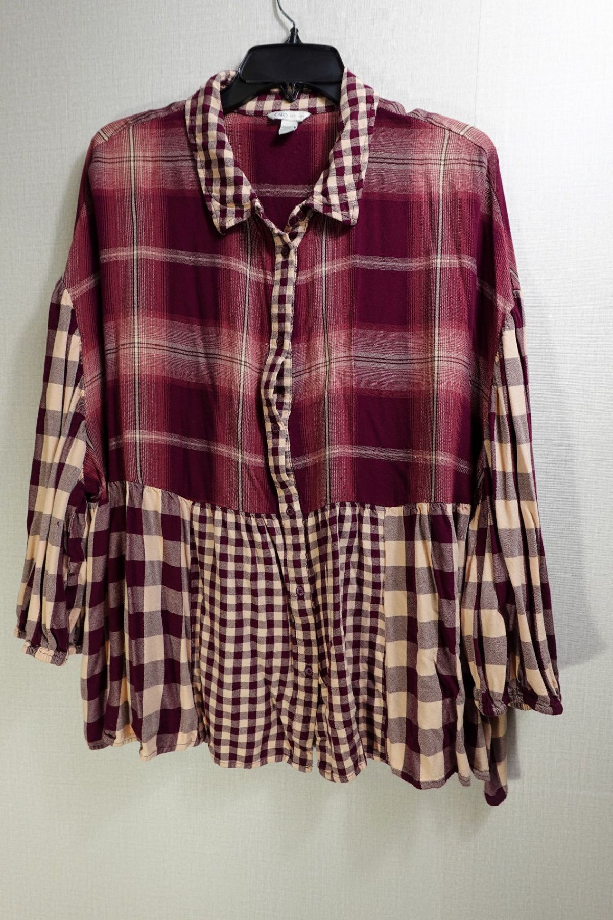 Cato, Long Sleeves Top, 22/24W, Rayon