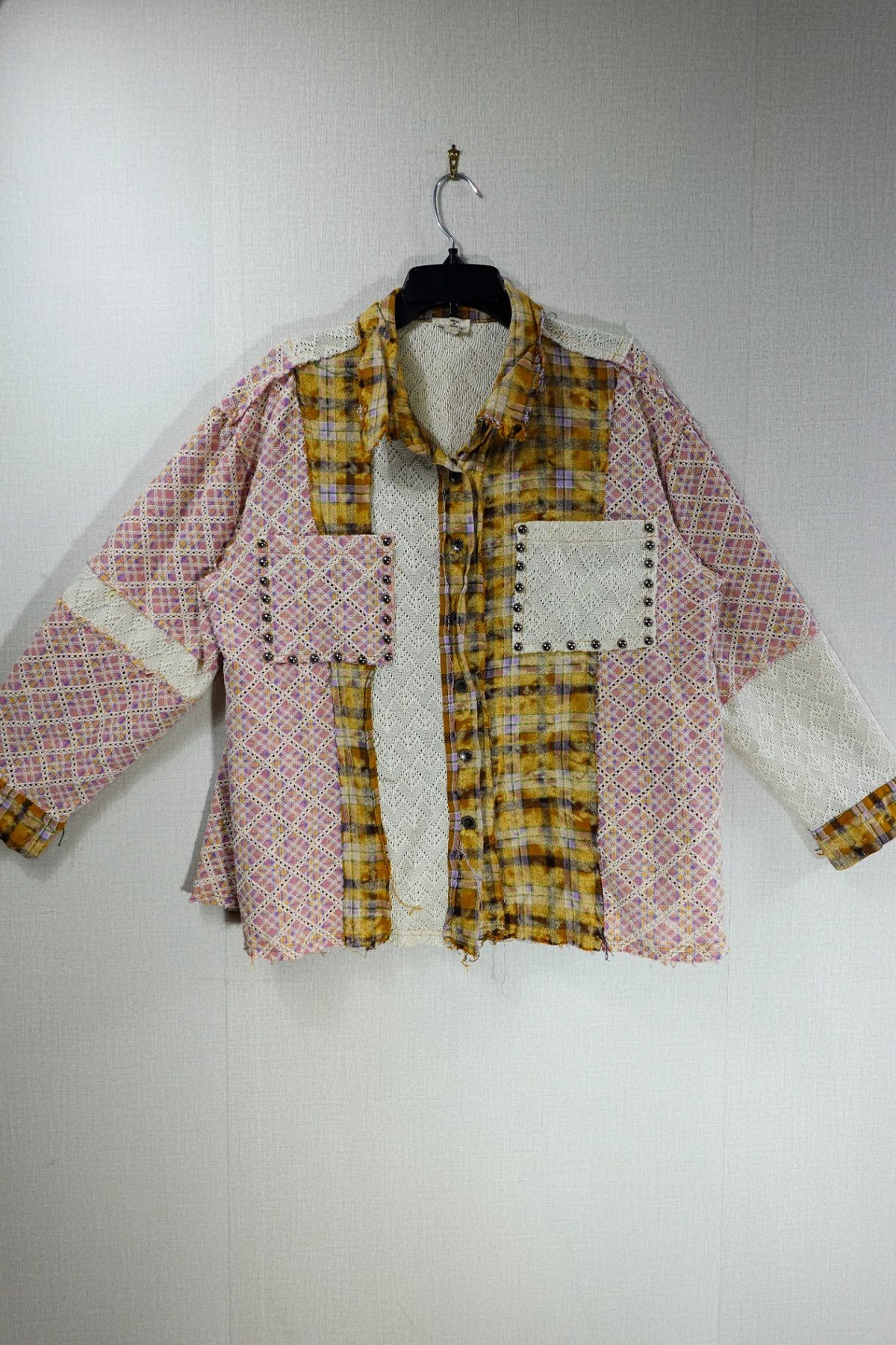 POL, 3/4 Sleeve Top, L, Polyester