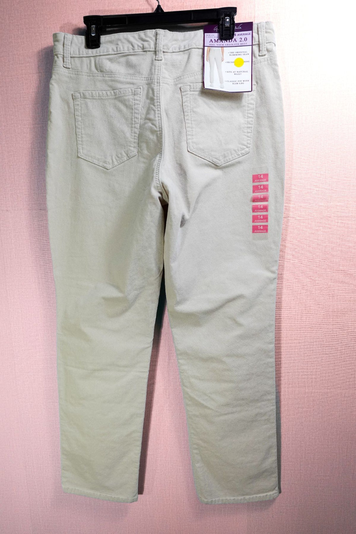 Gloria Vanderbilt, New Jeans straight, 14 , Cotton